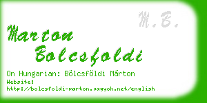 marton bolcsfoldi business card